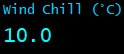 Wind Chill (°C) Wind Chill (°C)