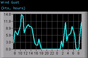 Wind Gust (kts, hours)